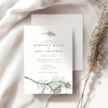 Elegant Rustic Pine Branch Wedding Invitation<br><div class="desc">Set the tone for your woodland-inspired celebration with our Elegant Rustic Pine Branch Wedding Invitation. Featuring a beautifully illustrated pine branch with pine cones in a rich hunter green color palette, this design is perfect for rustic, forest, or winter weddings. The combination of natural elements and elegant typography creates a...</div>
