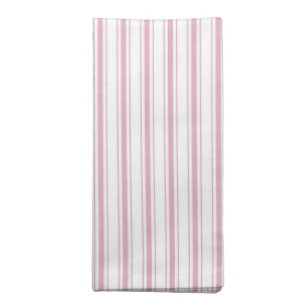 Elegant Rustic Pink French Cottage Stripes Cloth Napkin