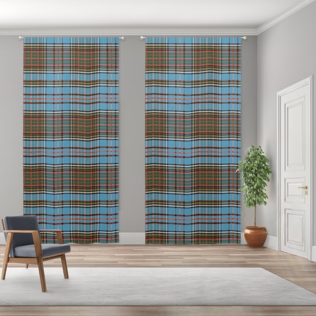 Elegant Rustic Plaid Clan Anderson Tartan Blackout Curtains (Wide)