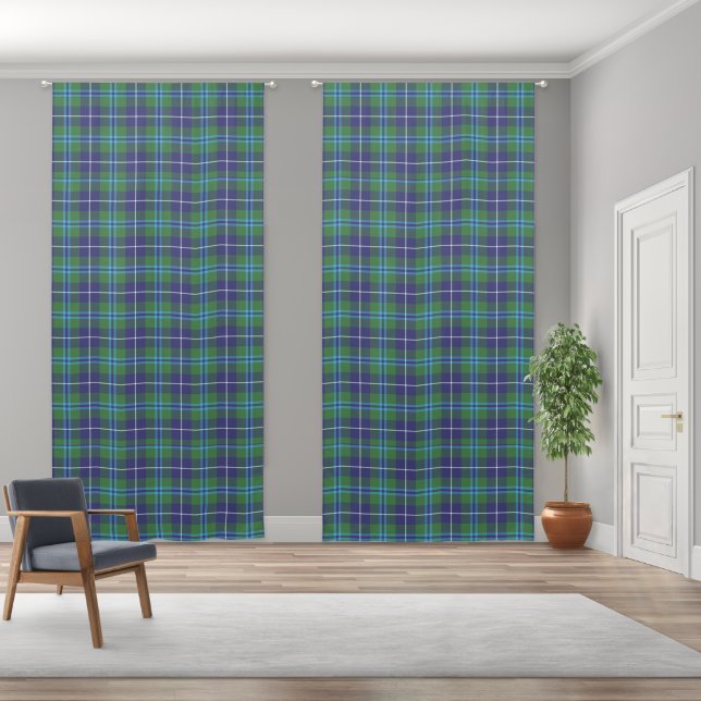 Elegant Rustic Plaid Country Checkered Tartan Blackout Curtains (Wide)