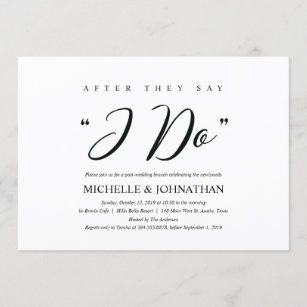 Elegant Rustic Post Wedding Brunch Invitation Card