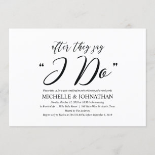 Elegant Rustic Post Wedding Brunch Invitation Card