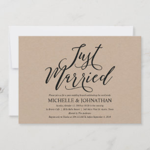 Elegant Rustic Post Wedding Brunch Invitation Card