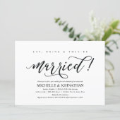 Elegant Rustic Post Wedding Brunch Invitation Card (Standing Front)