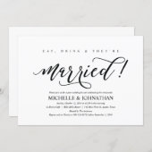 Elegant Rustic Post Wedding Brunch Invitation Card (Front/Back)