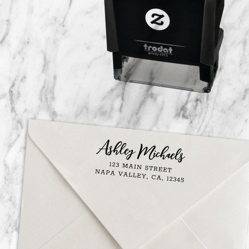 Elegant Rustic Return Address Self_inking Stamp