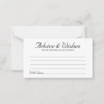 Elegant Rustic Script Wedding Advice & Wishes Card<br><div class="desc">Elegant Rustic Script Wedding Advice & Wishes Card - Feel free to edit,  customize and personalize this simple yet beautiful wedding advice and wishes card. Edit options are available.</div>