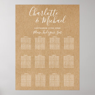 Elegant Rustic Signature Wedding Seating Chart