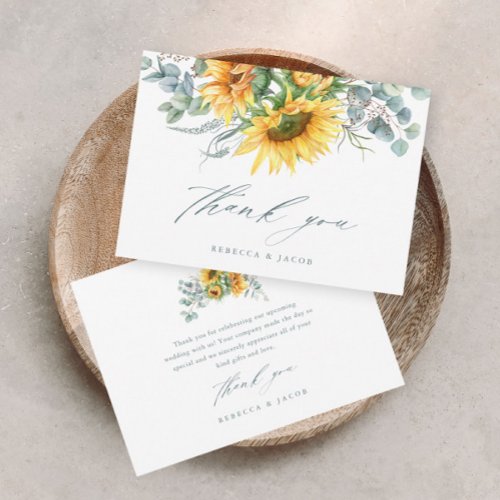 Elegant Rustic Sunflower Bridal Shower Invitation