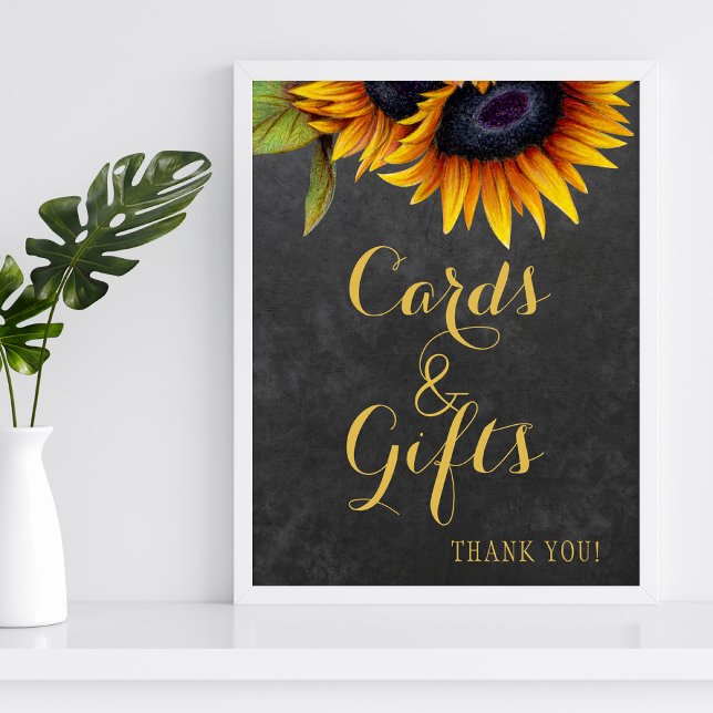 Elegant rustic sunflowers cards and wedding sign (Creator Uploaded)