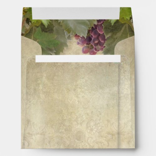 Elegant Rustic Vineyard Winery Autumn Wedding Envelope