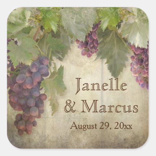 Elegant Rustic Vineyard Winery Fall Wedding Seal