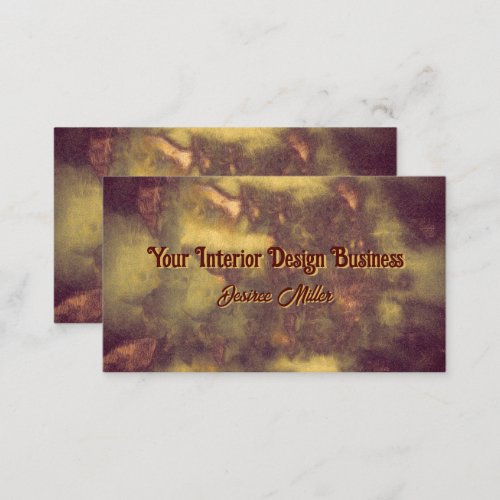 Elegant Rustic Vintage Dark Brown Tan Texture Business Card