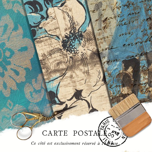 Elegant Rustic Vintage Texture Decoupage Wrapping Paper Sheets (Creator Uploaded)