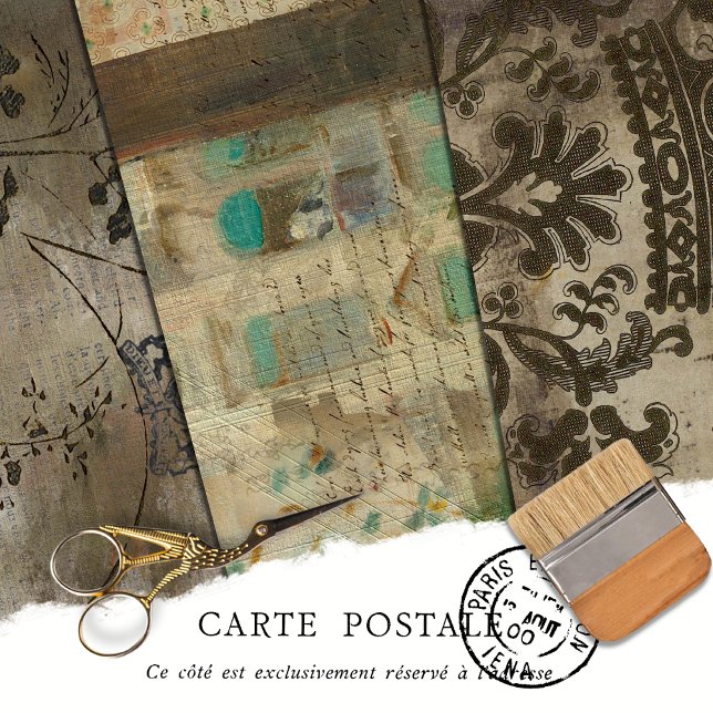 Elegant Rustic Vintage Texture Decoupage Wrapping Paper Sheets (Creator Uploaded)