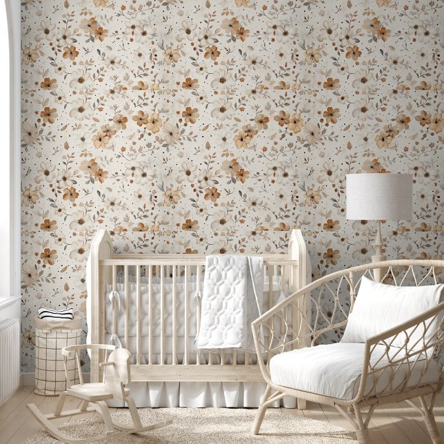 Elegant Rustic Vintage Whimsical Neutral Floral Wallpaper (Creator Uploaded)
