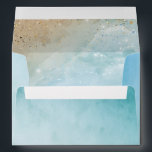 Elegant Rustic Watercolor Beach Return Address Envelope<br><div class="desc">Create your own elegant beach envelopes using an easy DIY template. The original rustic watercolor artwork illustrated by Raphaela Wilson features tropical blends of popular seaside colors such as teal green, ocean blue, and light tan flecked with gold. On the outside of these 5x7 return address envelopes is a light...</div>