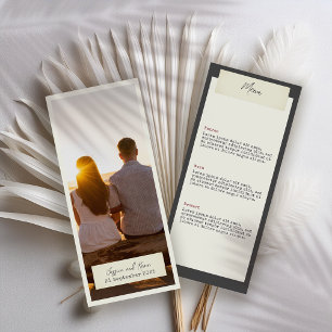 Elegant Rustic Wedding Menu with photo