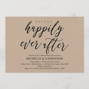 Elegant Rustic Wedding Rehearsal Dinner Invites