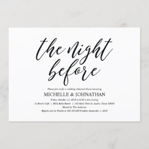 Elegant Rustic Wedding Rehearsal Dinner Invites