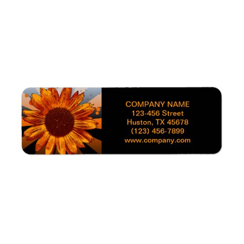 elegant rustic western country sunflower label