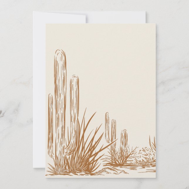 Elegant Rustic Western Wedding Save The Date Invitation
