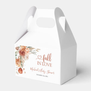 Elegant Rustic Wildflower Fall in Love Baby Shower Favor Boxes