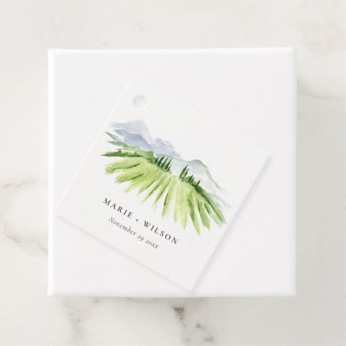 Elegant Rustic Winery Vineyard Mountain Wedding Favor Tags