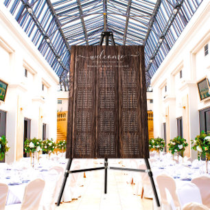 Elegant Rustic Wood Wedding Seating Chart Foam Board
