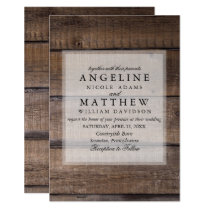 Elegant Rustic Wooden Pallet Wedding Invitation