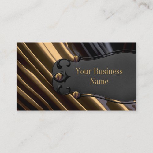 Elegant Rusty liquid gold black silk metal look  Business Card