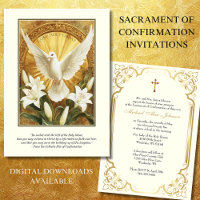 Elegant Sacrament of Confirmation Dove Lilies 