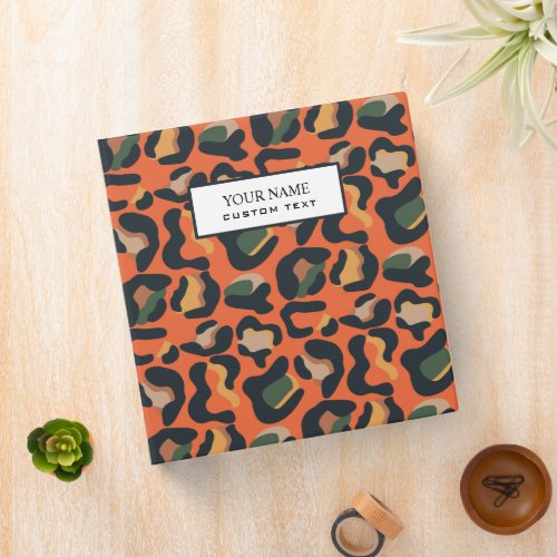 Elegant Safari Animal Skin Leopard spot  3 Ring Binder