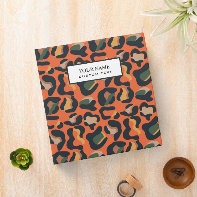 Elegant Safari Animal Skin Leopard spot  3 Ring Binder (In Situ)