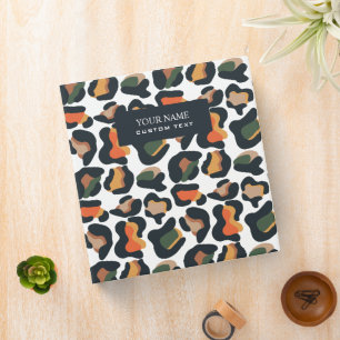 Elegant Safari Animal Skin Leopard spot 3 Ring Binder