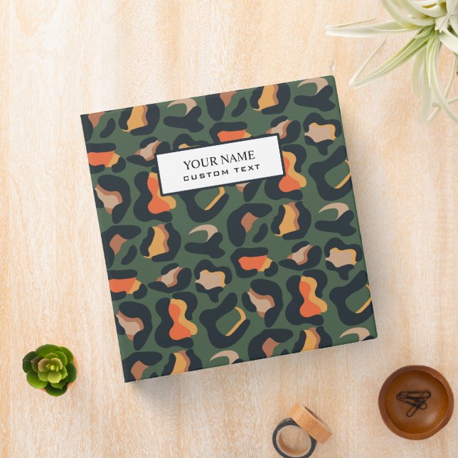 Elegant Safari Animal Skin Leopard spot   3 Ring Binder (In Situ)