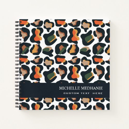 Elegant Safari Animal Skin Leopard spot MONOGRAM Notebook