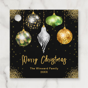 Elegant Safari Theme Ornament Christmas Favor Tags