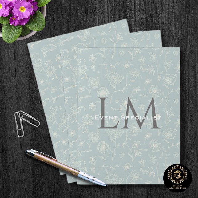 Elegant Sage Custom QR Code Pocket Folders (Creator Uploaded)