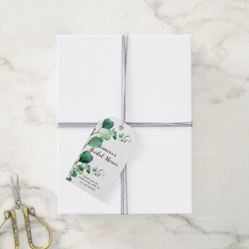 Elegant Sage  Emerald Green Eucalyptus Foliage  Gift Tags