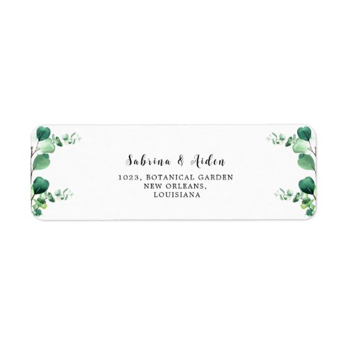 Elegant Sage  Emerald Green Eucalyptus Foliage  Label