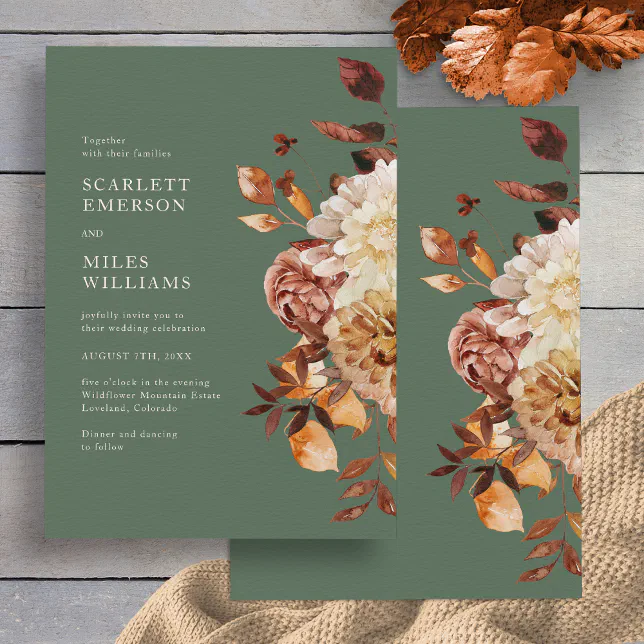Zazzle fall wedding invitations | Beachweddingtips.com