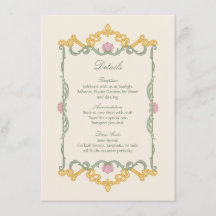 Elegant Sage Green and Gold Art Nouveau
