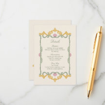 Elegant Sage Green and Gold Art Nouveau