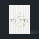 Elegant Sage Green & Beige Wedding 24 Table Number<br><div class="desc">This elegant table number features a soft beige striped background with refined sage green serif typography and subtle script accents. Designed for garden weddings, refined receptions, and timeless outdoor celebrations. Coordinates with the “Iris” Wedding Invitation Collection — click the collection link on this page to find matching items like menus,...</div>