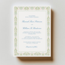 Elegant Sage Green & Blue Floral Wedding