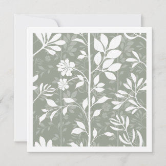 Elegant Sage Green Botanic Climbing Vine Note Card