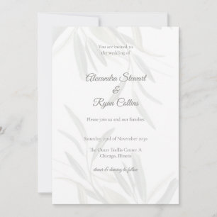 Elegant Sage Green Botanical Wedding Invitation