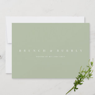 Elegant Sage Green Bridal Shower Invitation