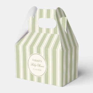 Elegant Sage Green Classic Baby Shower Favor Boxes